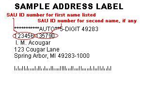Sample alumni label